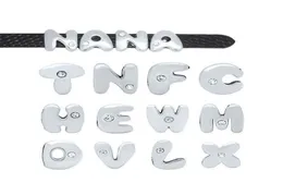 20pcs a 8 mm Fat One Rhinestone Slide Letters si adattano al bracciale da polso fai -da -te LSSL055852955