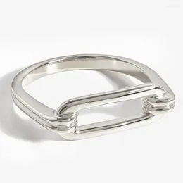 Küme Yüzükleri 2024 925 STERLING Gümüş Tasarımcı Oval Yüzüğü Kadınlar için Joyas Plata de Ley Autentica Anello Argento Bisuteria