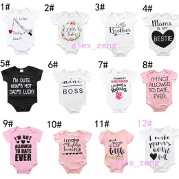 INS Baby Summer rompers 2017 newest infant toddlers Letters jumpsuit newborn one piece soft cotton jumpsuit 12 Styles ZZ