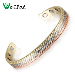 Pure Copper Magnetic Bangle Bracelet For Men Women Open Cuff Multicolor Anti Arthritis Rheumatism Pain Relief CX20072941027471500505