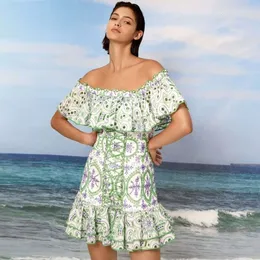 undefined designer dress Spain brand partydress printing short sleeve skirt dresses for womens clothing elegant womandress high quality summer new outfits 2024