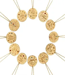 Vercret Zodiac Naszyjnik 925 Sterling Srebrna konstelacja złoty wisiorek dla kobiet Prezent biżuterii CX2006095248441