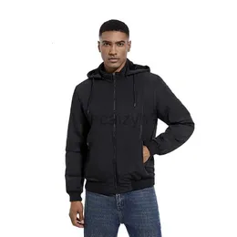 Men's plus size Outerwear & Coats 2024 Men's Spring and Autumn detachable hooded jacket casual sports thin cotton jacket business trend men's clothing