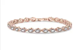 ROMA BRACELET CLSSSICAL LUXURY JEWELRY18K WHITROSE GOLD ROUND CUT CZクリスタルダイヤモンドプロミスクールな女性ブレスレットfor lov4298332