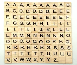 100 pcs Wooden Letter Alphabet Scrabbles Number Crafts English Words4705263
