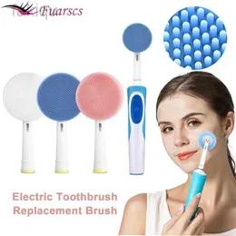 Temizlik Elektrikli Diş Fırçası Yedek Fırça Başı Yüz Temizleme Kafası Elektrikli Silikon Temizleme Fırçası Baş Yüzü Cilt Bakım Aracı D240510