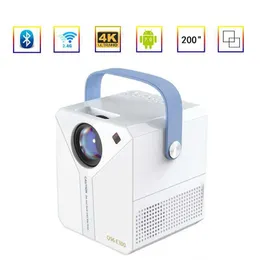 Projectors E300 Projector 4K 3D Android 7.0 RK3128 Smart Projector Portable LED Projector WiFi 4G BT 5.0 120 ANSI Home Theater Projector J240509