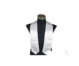 Outra casa de sublimação têxtil em casa Blank Graduation Tie Stols Grad Sênior Estudante Vneck Printing Para estudantes Drop entrega Gard3397604