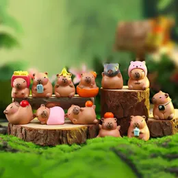 Capybaraブラインドボックスシミュレーションミニキャピバラアクションフィギュア人形子供誕生日クリスマスギフト240510