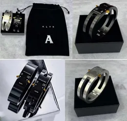 Hip Hop Fashion Rollercoaster Track Alyx Aluminum Liglelet Mulheres homens unissex casais Alyx Jewelry Bangles com bolsa e caixa Q2332417