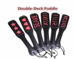 Doubledeck Star Heart Sex Slave Floggger Paddel Leather Butt Spanking Slave Bdsm Whip Fetish Juegos Erotics Sex Toys For Par5250880