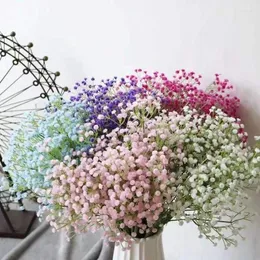 Decorative Flowers Branch Plastic Artificial Full Sky Stars Bouquet Multiple Colors 63cm Party Wedding Room Table Fake Plant