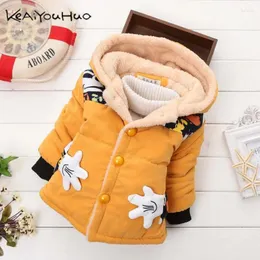 Jackets Winter Thick Jacket For Baby Girls Boys Christmas Casual Girl Coat Kids Warm Cotton Outerwear 1 2 3 4 Y Children Clothes