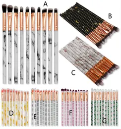 O mais novo conjunto de pincel de maquiagem de 10pcsset fundação para o olho de pó de madrugador de mármore de mármore escova de maquiagem de alta qualidade6103360