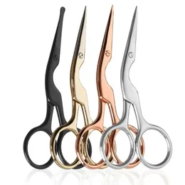 Nya kranformade ögonbryns trimmande sax Retro Beauty Scissors Eyelashes Set Makeup Tool Set Makeup SCISSORSFOR VINTAGE BEAUTY TOLERS