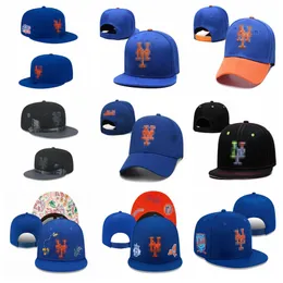 أزياء Mets- NY Letter Caps Baseball Caps مطرزة بالجنسين القابلة للجنسين Snapback Gorras Bones قبعات الهيب هوب السببية للرجال