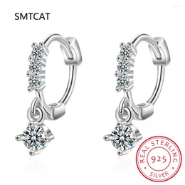 Orecchini a cerchio 2024 Trend Moissanite penzolante Earring Huggie 925 Sterling Silver Hoops Woman Gioielli originali per ragazze