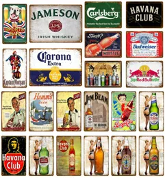 Sports Bar Decor Whisky Beer Metal Tin Signs Pub Bar Cafe Decoration Starters Wall Stickers Art Painting Iron Poster Decor Art 2019 N5924419