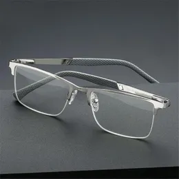 Солнцезащитные очки деловые очки для чтения мод мужской анти-синий металл металл полуммочный глянец, ультрафиолетовый ультрафиолетовый ультрафиолетовый, 1 0-4 246n