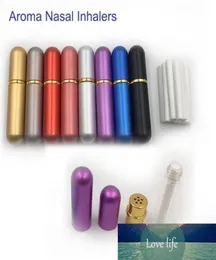 Aluminum Blank Nasal Inhaler refillable Bottles For Aromatherapy Essential Oils With High Quality Cotton Wicks7362104