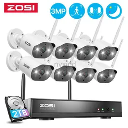 IP 카메라 ZOSI 3MP 무선 보안 카메라 시스템 2K H.265+8CH CCTV NVR KIT CCTV KIT OUTHOREAL OUTHORE OUTHOR WIFI 비디오 감시 카메라 D240510