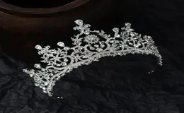 Luxury CZ Crystal Bridal Crown Wedding Tiaras Bridal Headpieces Wedding Jewelry Bridal Hair Accessory Headwear Hairpieces Silver5481837