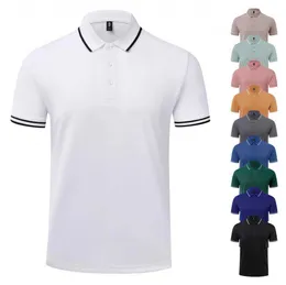 남성용 폴로 패션 비즈니스 폴로 티셔츠 남성 Poloshirt 고품질 캐주얼 네크 라인 Camisetas Para Hombres Q240509