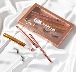 Otwoo 4 in 1 göz makyaj seti Tam Kit Su Geçirmez Uzun Kaş Kaşa Kalem Eyeliner Maskara Kadınlar039S Cosmetics2033641