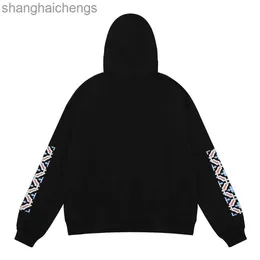 Trend högkvalitativa Rhuder Hoodies Designer Fashion Casino High-Definition Castle Print Högkvalitativ Pure Cotton Hoodie för män Kvinntröjor med logotyp