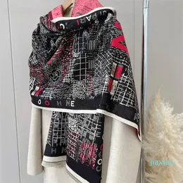 Lenços da marca de inverno bordado bordado à mão Hemming lenços de caxemira feminino gorjeta de gabinete de cotonete de cotonete
