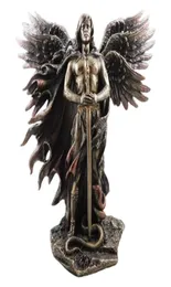 Bronzato Seraphim Sixwing Guardian Angel con spada e serpente grande statua statue statue decorazioni per la casa 2112294498134