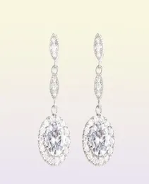 yhamni أزياء جديدة Zirconia Zirconia genuine 925 sterling silver crystal drop arock المجوهرات الأنيقة للنساء هدية ed01352952657