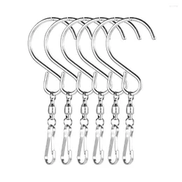 Hooks 10pcs Stainless Steel 360 Degree Rotatable For Wind Chime Spinner Hanging Christmas Tree Pendant Fixed Accessories