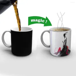 Mugs O-ne Piece Ceramic Coffee Color Change Tea Cup Milk Cups Interesting Gifts