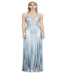 最新のデザイナーhl vneck mermaidプロムドレスセクシーなボディスカルプトイブニングドレス
