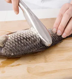 Paslanmaz Çelik Temizleme Balık Bıçağı Balık Cilt Fırçası Temiz Çıkartma İşaretleyici Sıyırıcı Mutfak Gadget Deniz Ürünleri Temizlik Araçları5870137