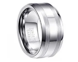 8mm bred 23 mm tjock dubbel lassa rand White K Tungsten Steel Ring American Code 614 med en halv gård2857443