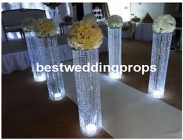 Nuovo stile Crystal Wedding Centrotavola Wedding Walkway Walkway Wedding Fiore Stand Flower Decoration Table Deoctation Decor000302635486