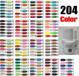 選択用の204色SOAKOFF UV LEDネイルジェルポリッシュコートネイルアート純粋なグリッターカラージェルアクリルNew5190496