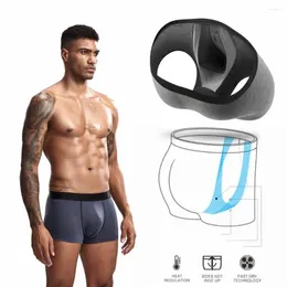 Underpants Sexy Gay Underwear Men Boxer Mesh Pouch Penis Up Scrotum Separation Cave Unterhosen Herren Boxers Hombre Boxershorts Breathable