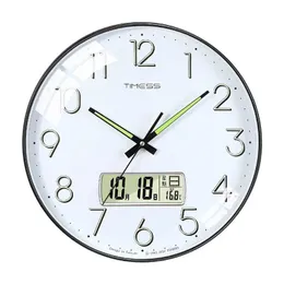 Настенные часы роскошные светильные часы современный дизайн творческие тихий календари Clcoks смотрит домашний декор гостиная, декоративные подарки Q240509