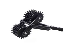 NXY Adult toys Prick 5 Row Spiked Wartenberg Pinwheel Pinpricking Ensation Wheel Roller BDSM Torture Tool Sex Toys for Couple 1136292819