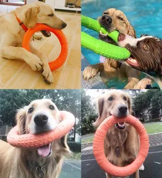 Nya hundleksaker för stora hundar Eva Interactive Training Ring Puller resistent för hundar Pet Flying Discs Bite Ring Toy för SMA2212677