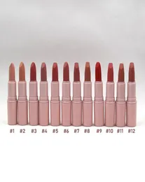 Pink Matte Lippenstiftfarben langlastend leicht zu tragen natürliche 12 Farben Make -up Großes Lip Stick2509354