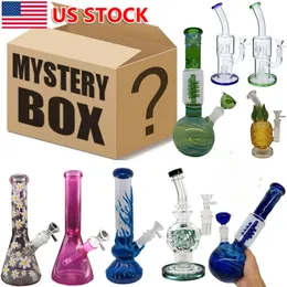 1Pc Blind Box Glass Bong Heavy Smoking Glass Water Pipe Beaker Hookah Random