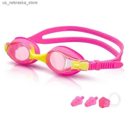 Dalış gözlükleri qyq çocuk yüzme 3-14 yaşındaki anti sis% 100 UV şeffaf görüntü yok sızıntı kemeri hızlı ayar q240410