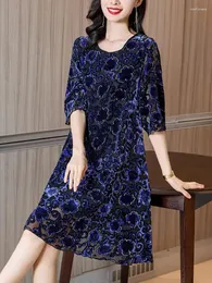 Party Dresses Silk Flocking Floral High Quality Midi Dress Women Jacquard Elegant Night 2024 Korean BodyCon Casaul Vestidos J207