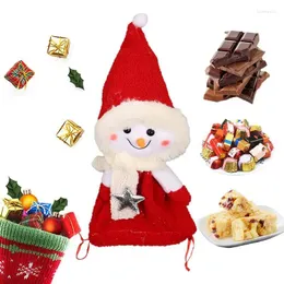 Christmas Decorations Snowman Gift Bags Tote Shape With Drawstring Party Supplies Wedding Food Treats