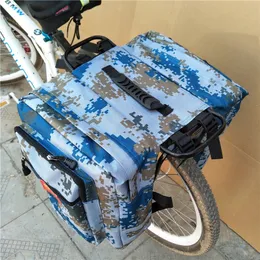 Cykelväska cykling dubbel sida bakre rack camo stamväska bergsväg cykel svans säte pannier pack bagage 240418
