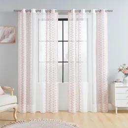 Vorhang Mode bestickter Fensterbildschirm Wohnzimmer Stofftöne für Schlafzimmer
